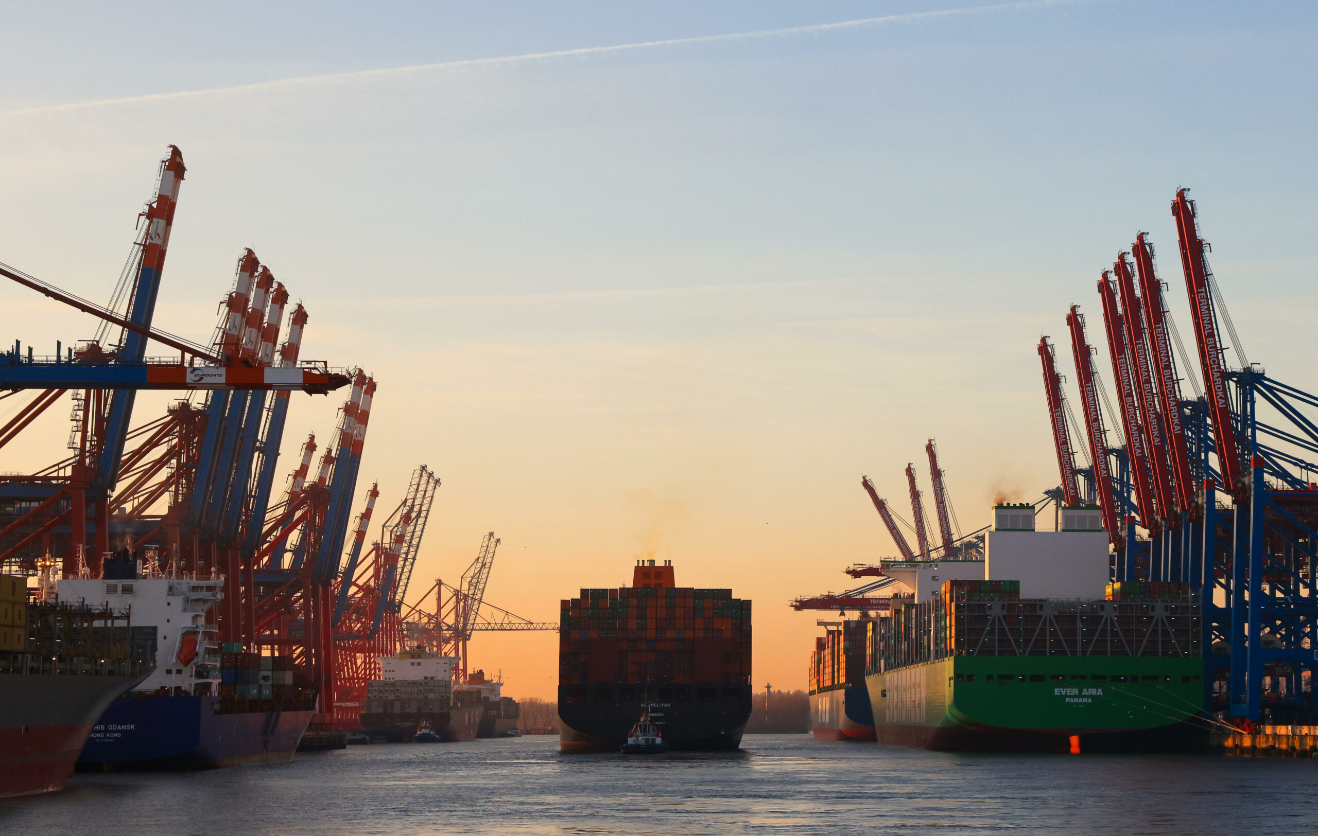 Containerschiffe im Hamburger Hafen: Um den geplanten Teilverkauf der HHLA an MSC ist ein Streit entbrannt.