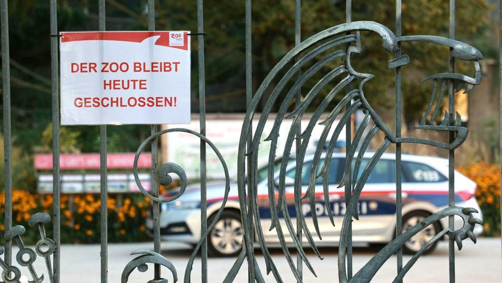 Der Eingangsbereich des Zoo Salzburg Hellbrunn am Dienstag.