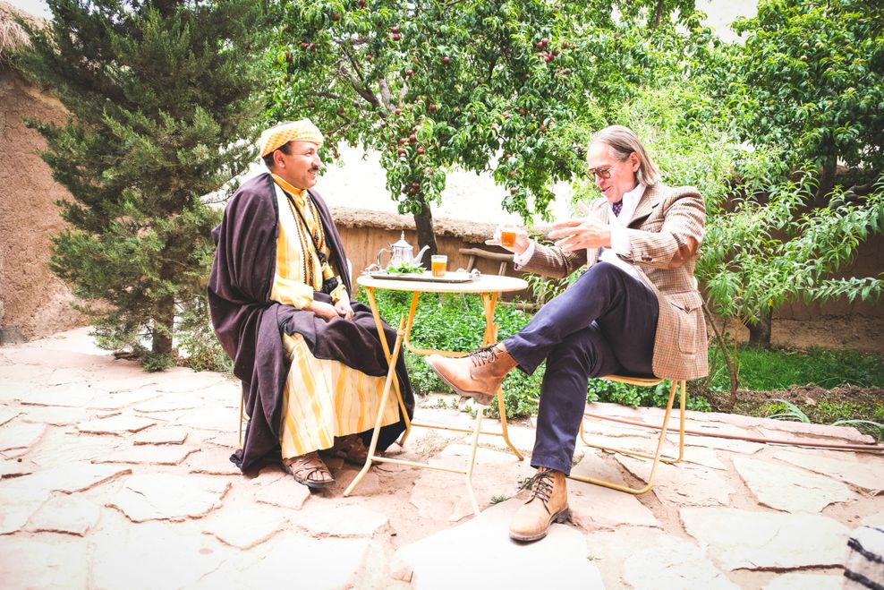 Michel Ruge mit Berber-Oberhaupt Brahim