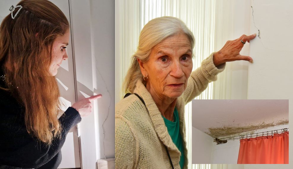 Bergedorf: Die Bewohner schlagen Alarm: überall Risse, Feuchtigkeit, Schimmel.
