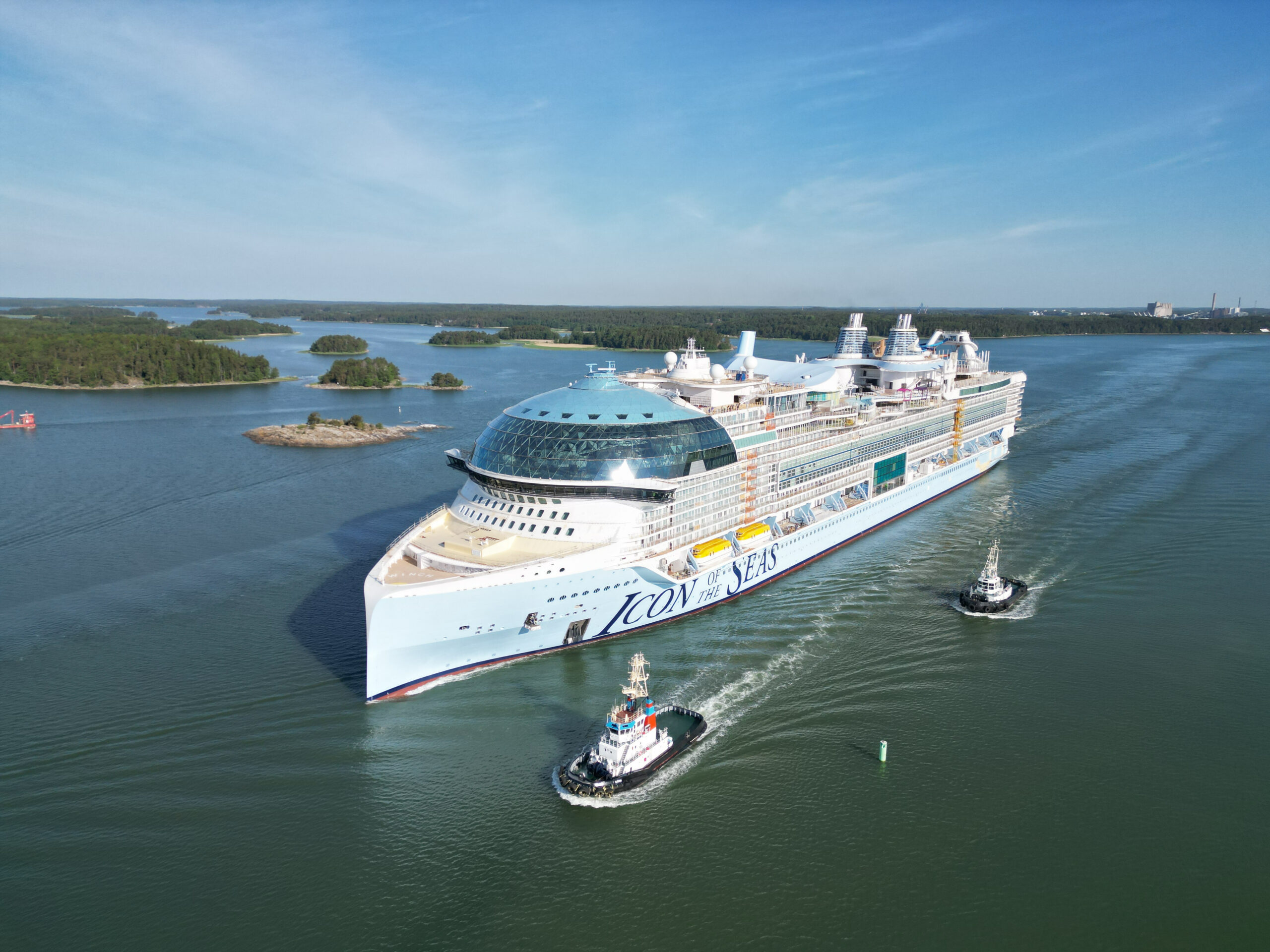 365 Meter lang, Platz für bis zu 7600 Passagiere - die „Icon of the Seas“ ist das größte Kreuzfahrtschiff der Welt.