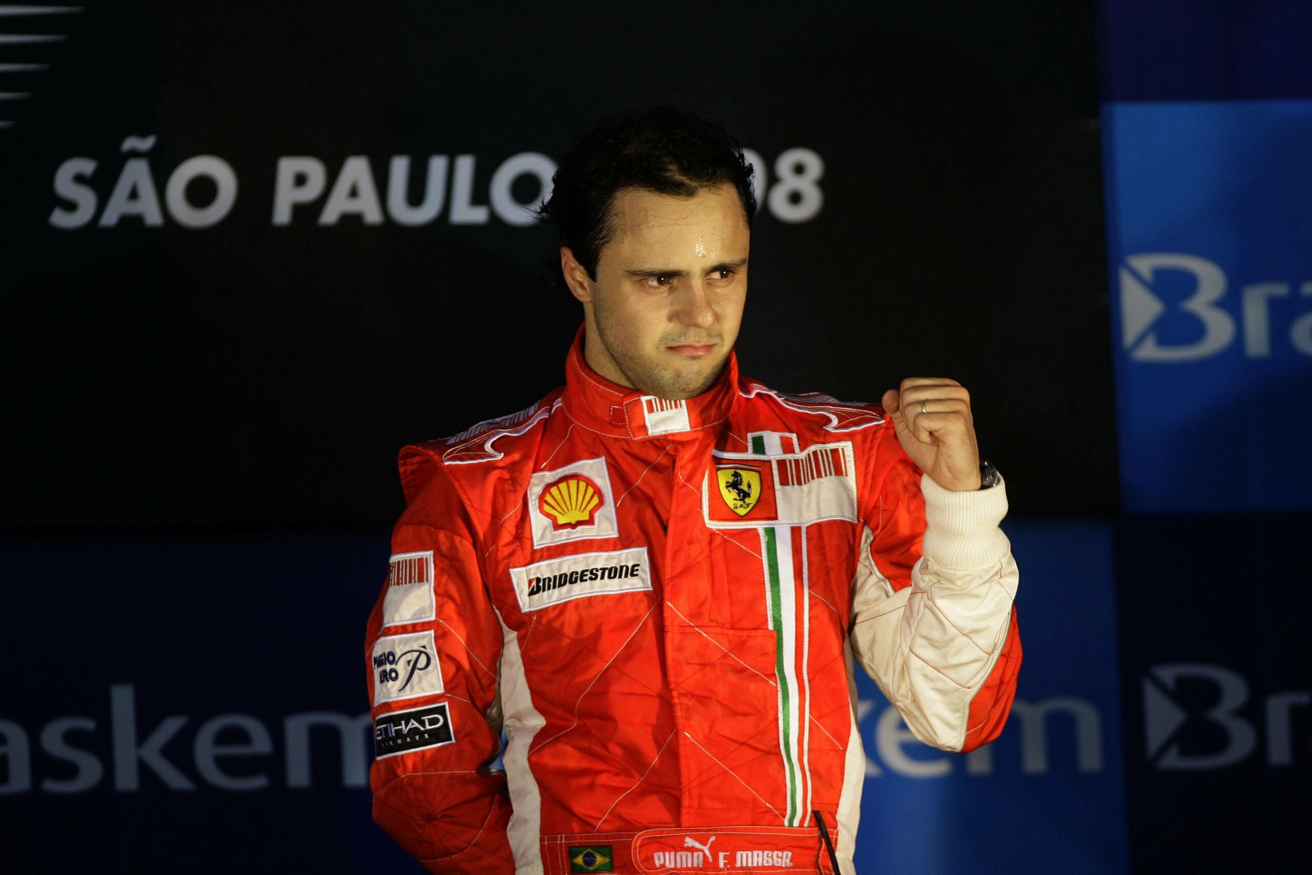 Felipe Massa auf dem Podium in Brasilien