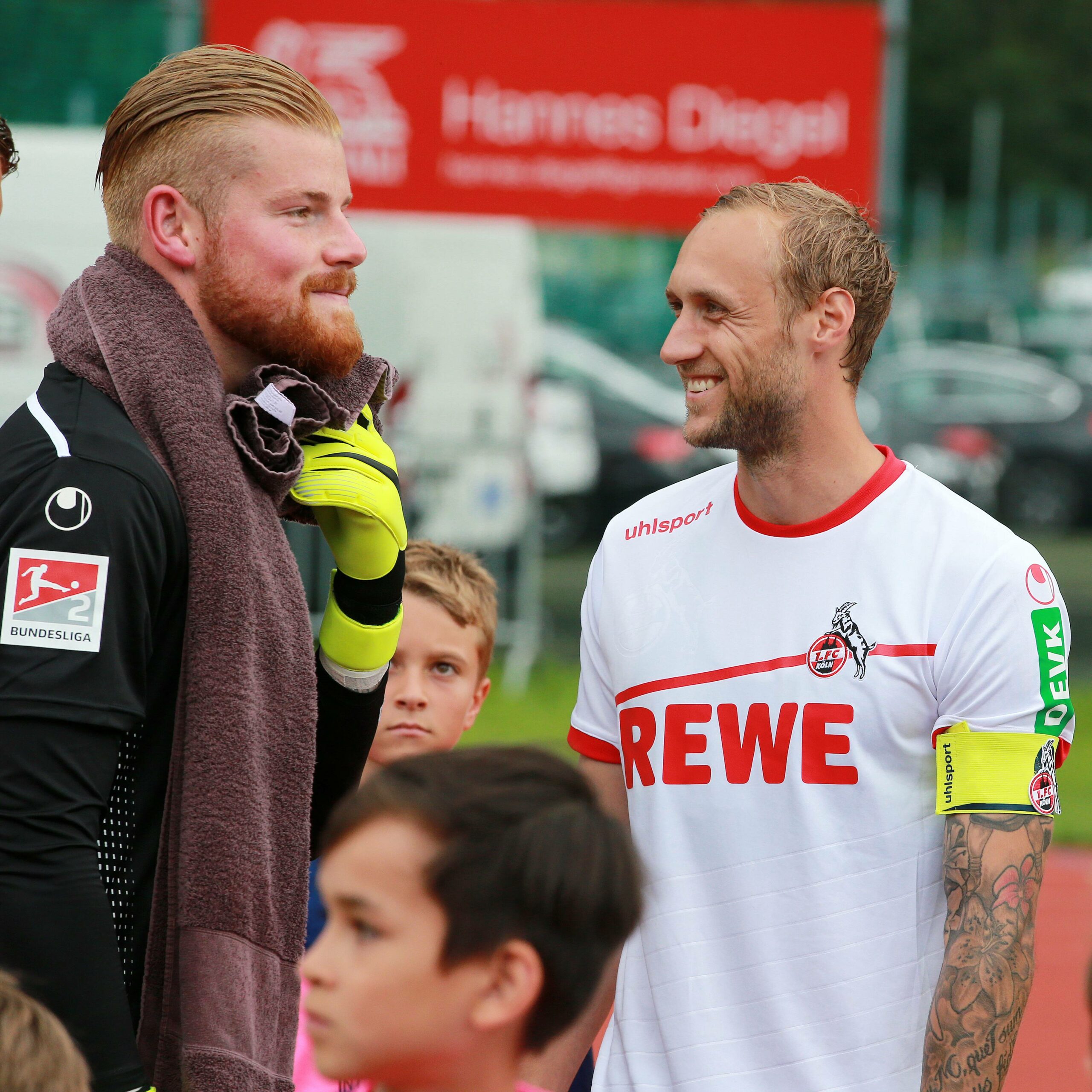 Marcel Risse und Timo Horn gemeinsam beim 1 FC Köln