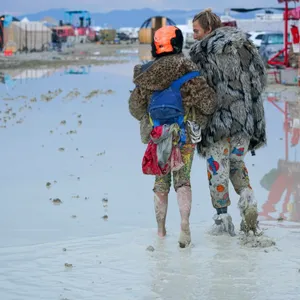 Besucher auf dem „Burning Man“-Gelände