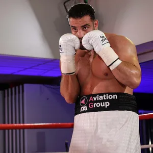 Mahmoud Charr bei einem Boxkampf 2021