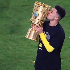 Jadon Sancho gewann mit dem BVB 2021 den DFB-Pokal