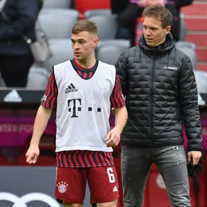 Joshua Kimmich und Julian Nagelsmann, FC Bayern München