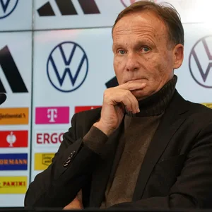 Hans-Joachim Watzke auf einer DFB-Presskonferenz