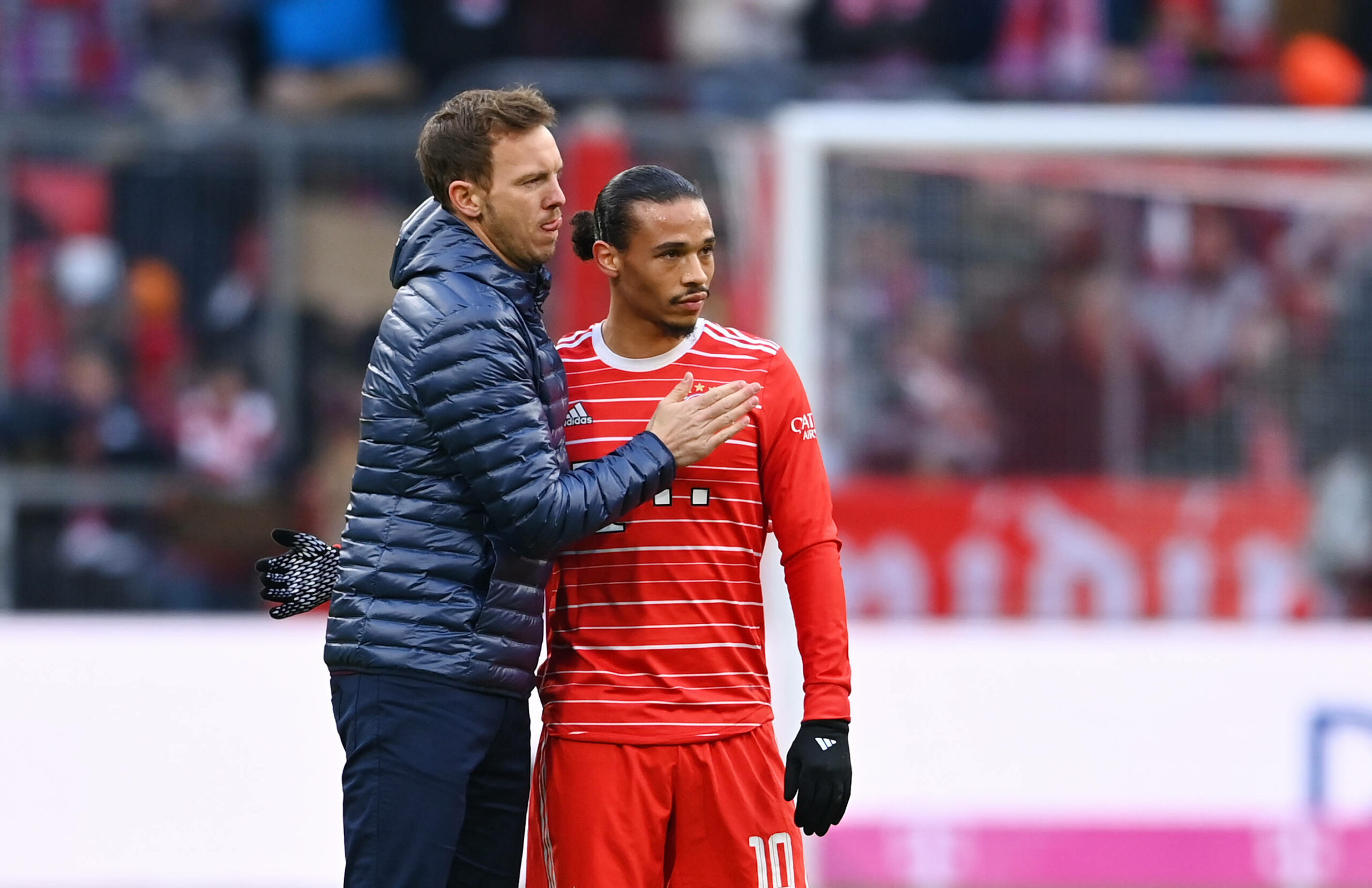 Julian Nagelsmann und Leroy Sané, FC Bayern München