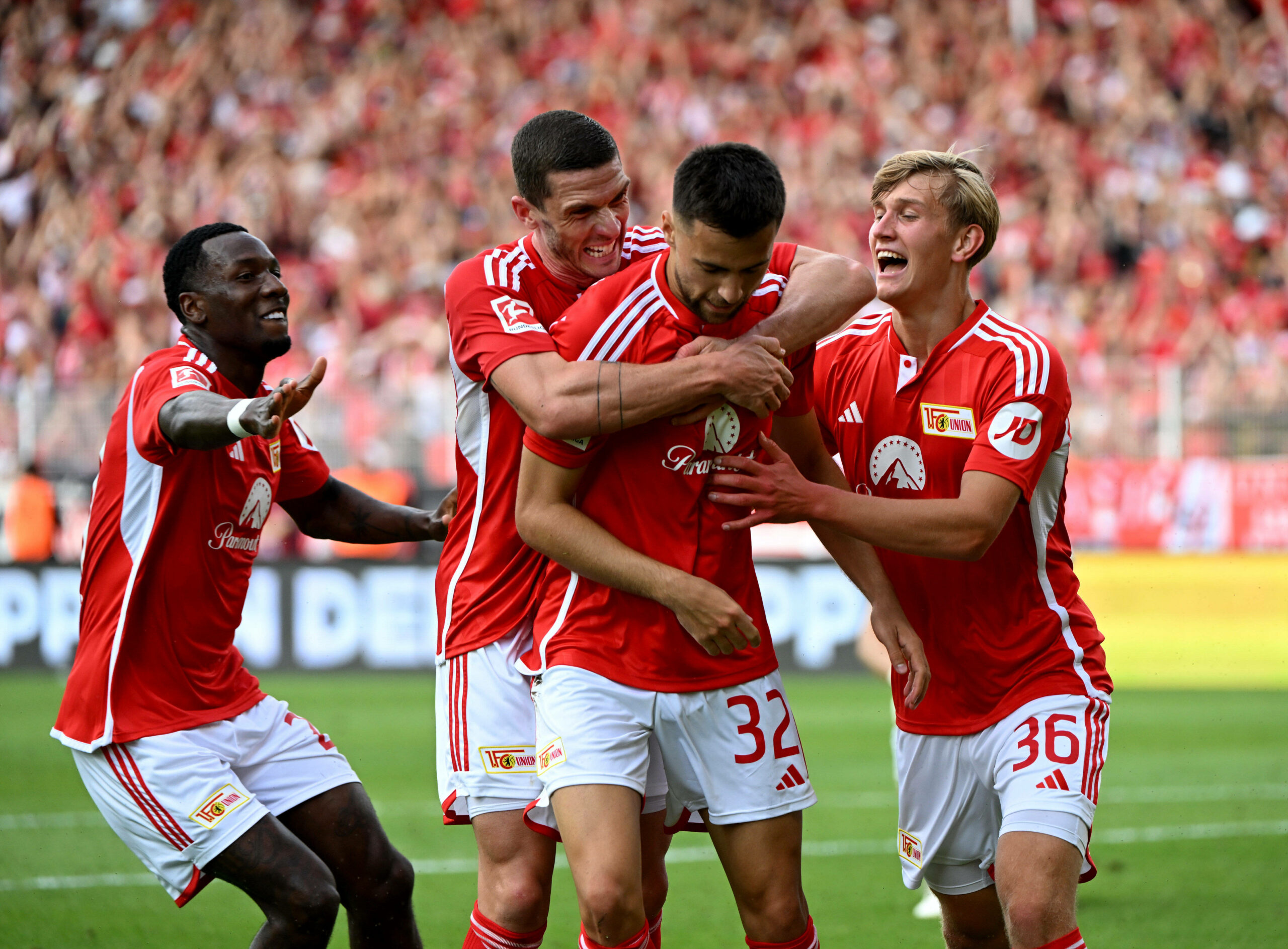 Union Berlin bejubelt das 4:1 gegen Mainz 05
