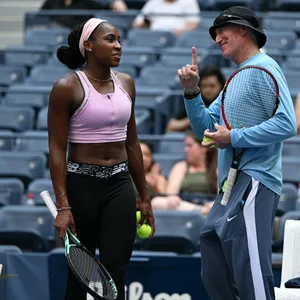 Coco Gauff und Brad Gilbert bei den US Open