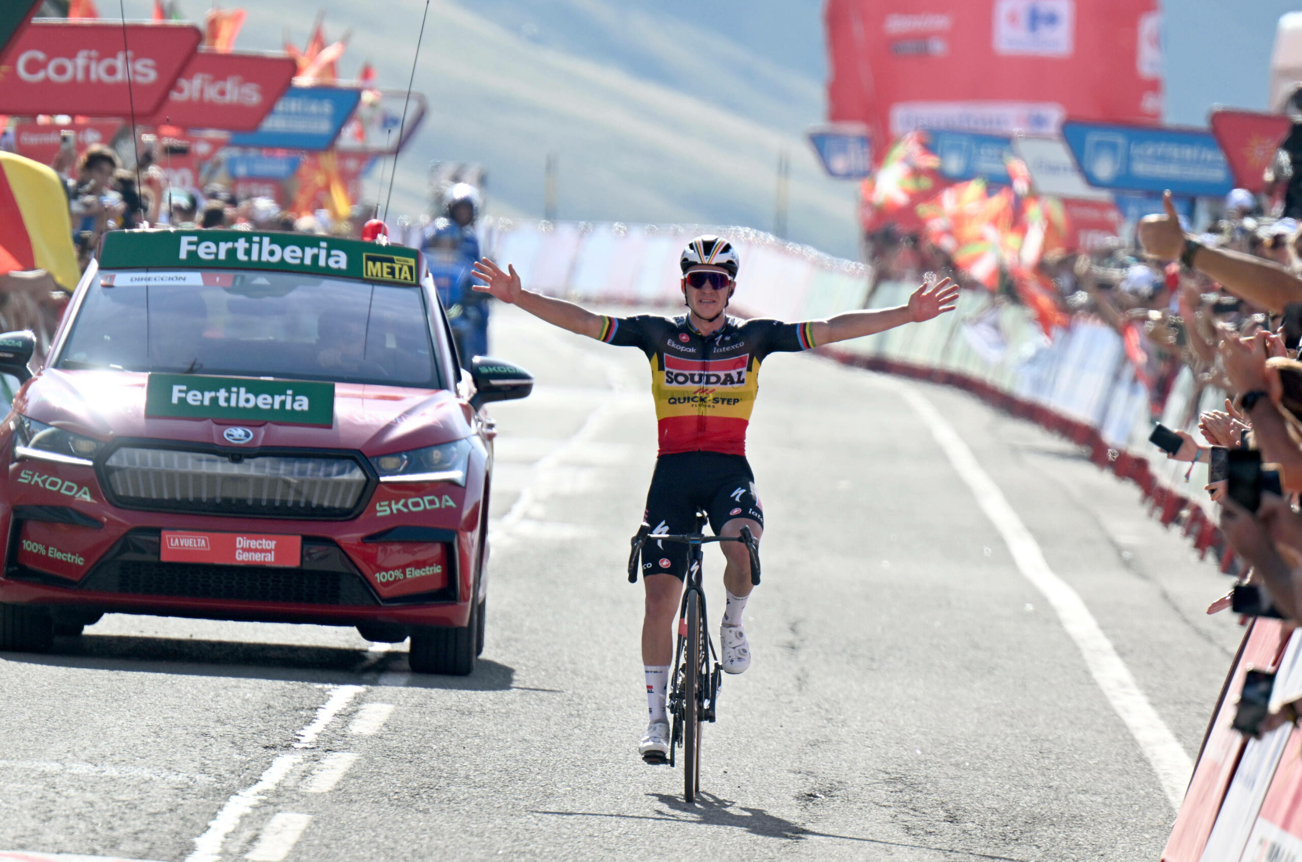 Remco Evenepoel bei der 14. Etappe der Vuelta