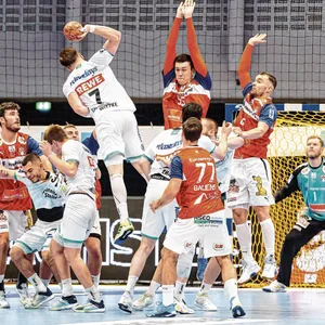 HSVH im Spiel gegen Leipzig