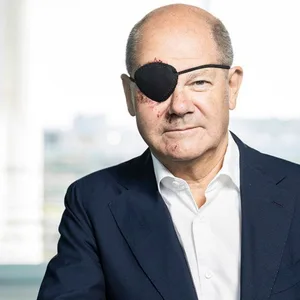 Olaf Scholz Augenklappe Unfall Joggen