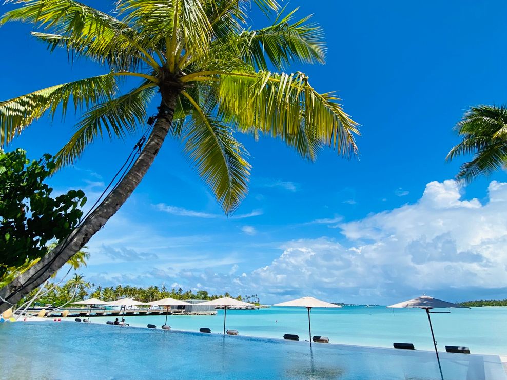 Gleich zwei Endlos-Pools nennt das Patina Maldives sein Eigen.