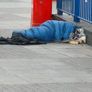 Viele Obdachlose schlafen am Hauptbahnhof.