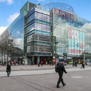 Das Kulturkaufhaus „Jupiter“ an der Mönckebergstraße
