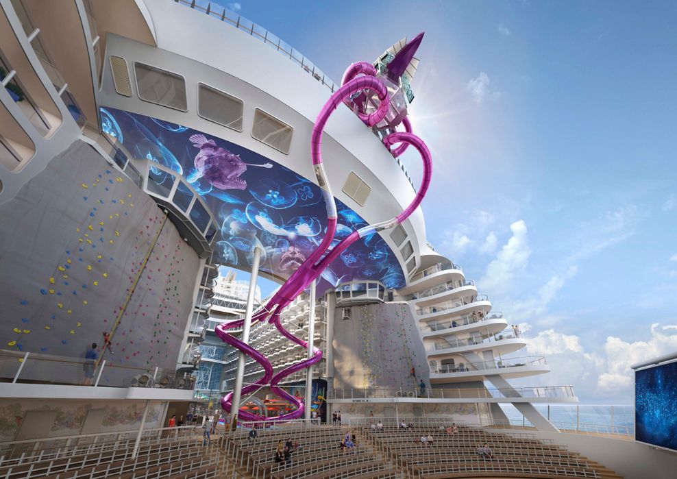 Riesenrutsche, Riesenkletterwand, Riesenleinwand: Die Ausmaße der „Utopia of the Seas“ sind in vielerlei Hinsicht gigantisch.