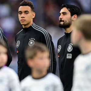 Kai Havertz, Jamal Musiala und Ilkay Gündogan bei einem Länderspiel