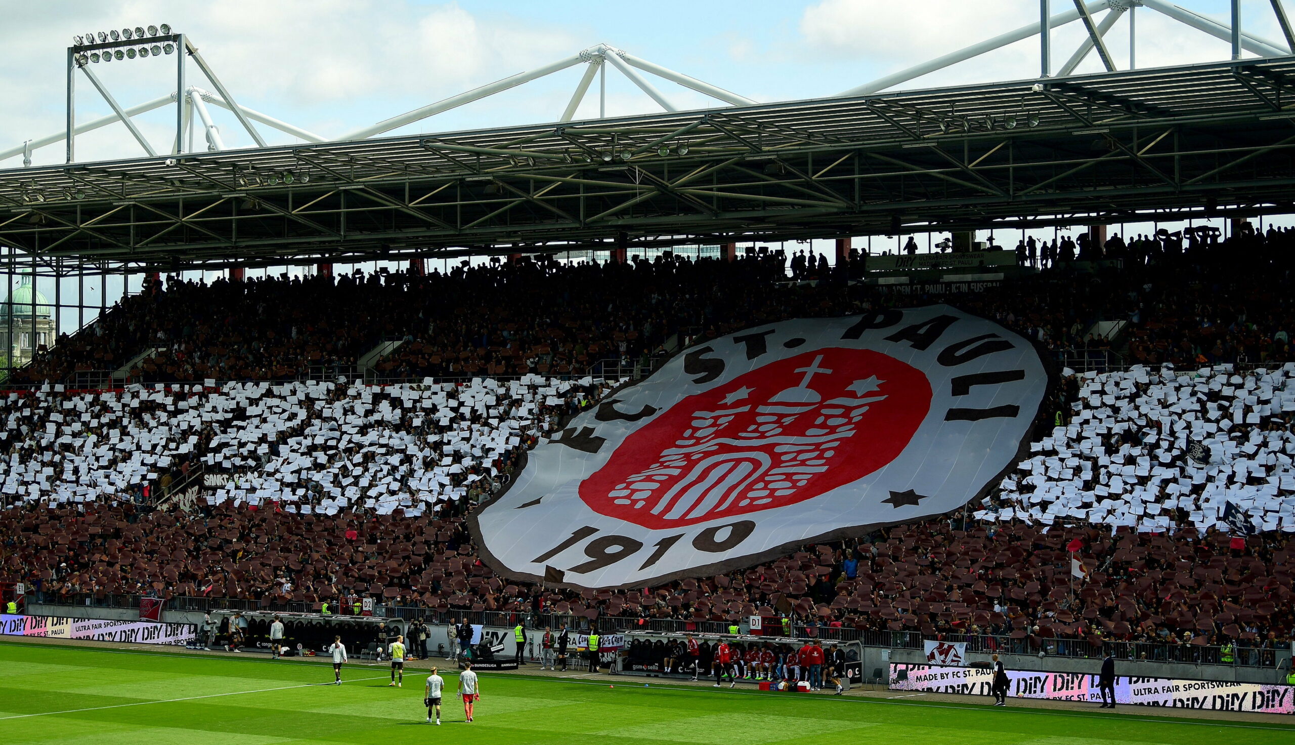 Choreographie auf der Gegengerade am Millerntor