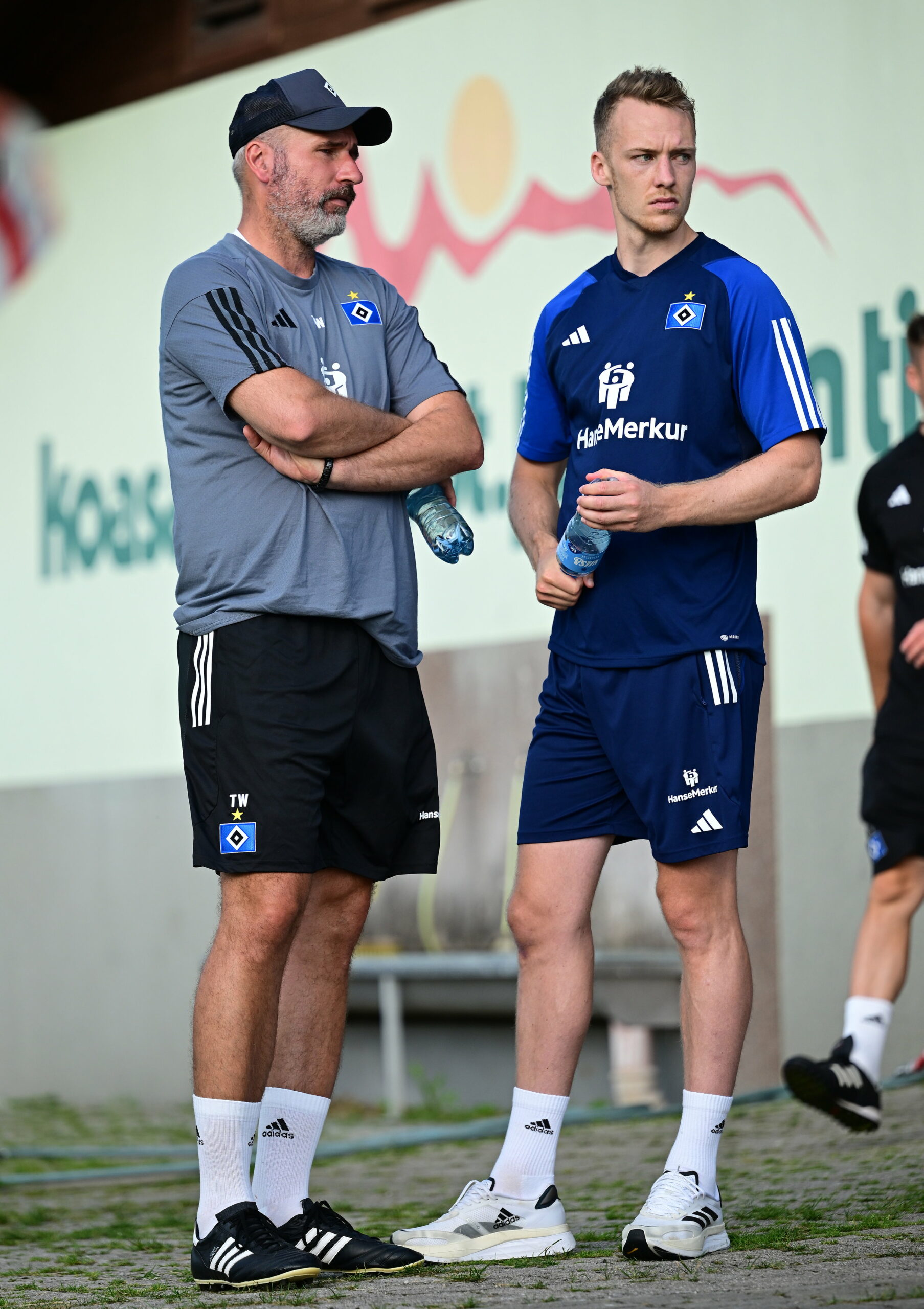 HSV-Trainer Tim Walter und sein Kapitän Sebastian Schonlau.