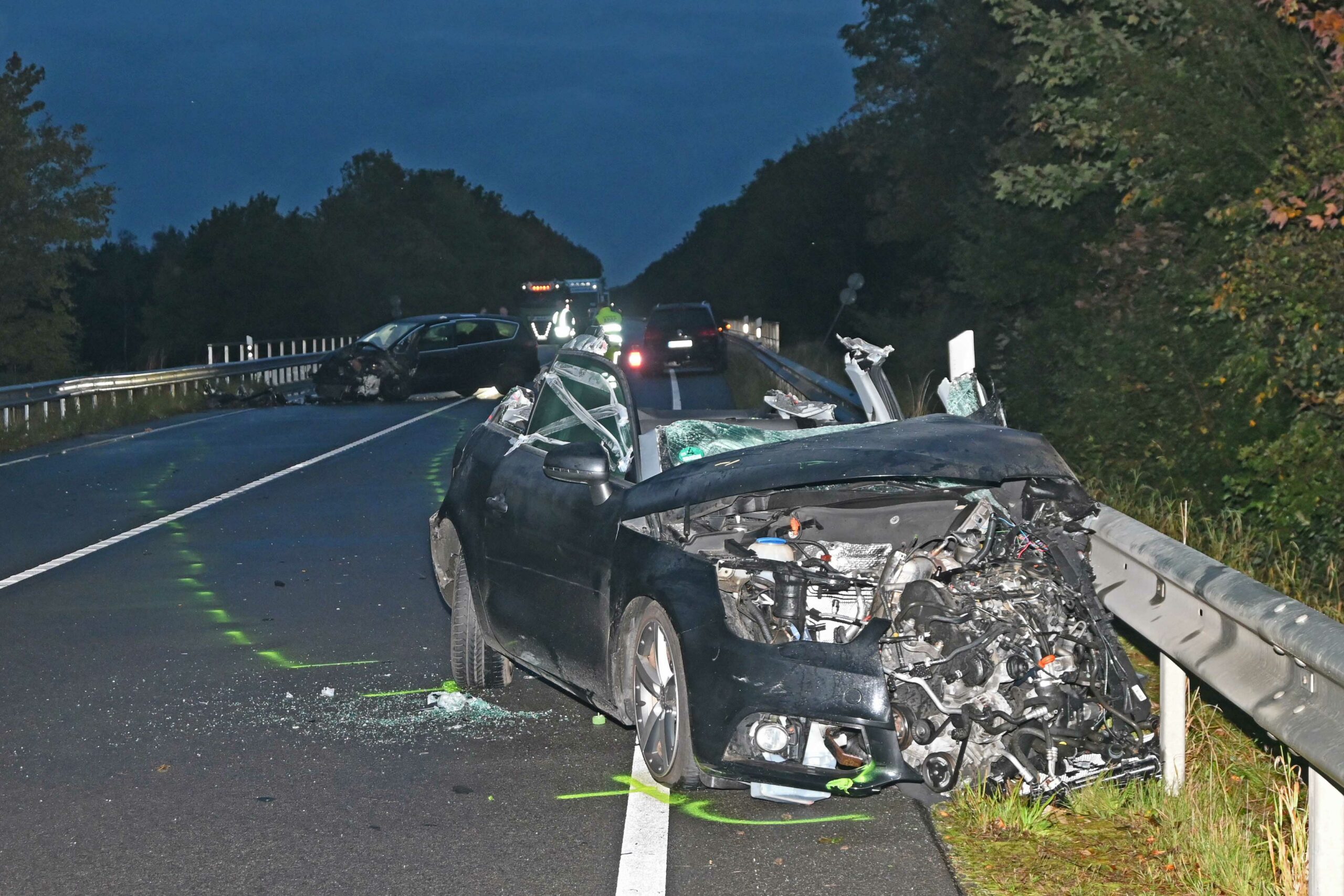Ein am Unfall beteiligter Audi.