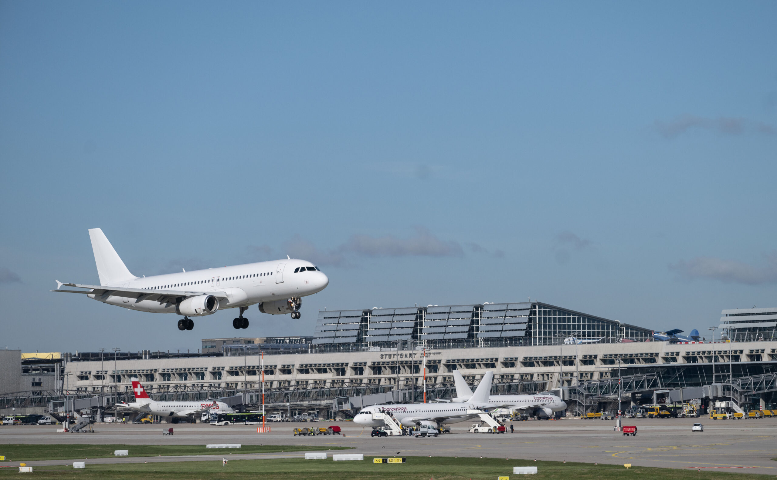 Flughafen Stuttgart Landung