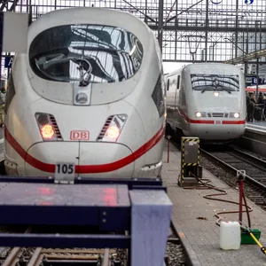 Zwei ICE stehen im Hauptbahnhof von Frankfurt/Main (Symbolbild).