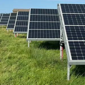 Photoelektrische Module in einem Solarpark. (Symbolbild)