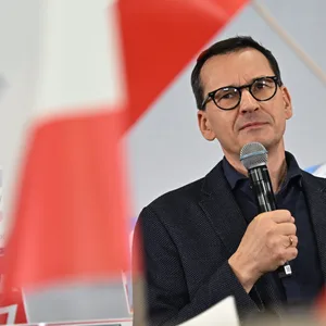 Polens Ministerpräsident Mateusz Morawiecki von der regierenden PiS-Partei (Archivbild).
