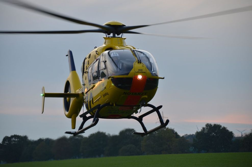 Auch ein Rettungshubschrauber war im Einsatz.