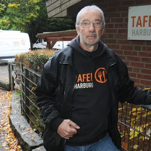 Ansbert Kneip vom Vorstand der Harburger Tafel.