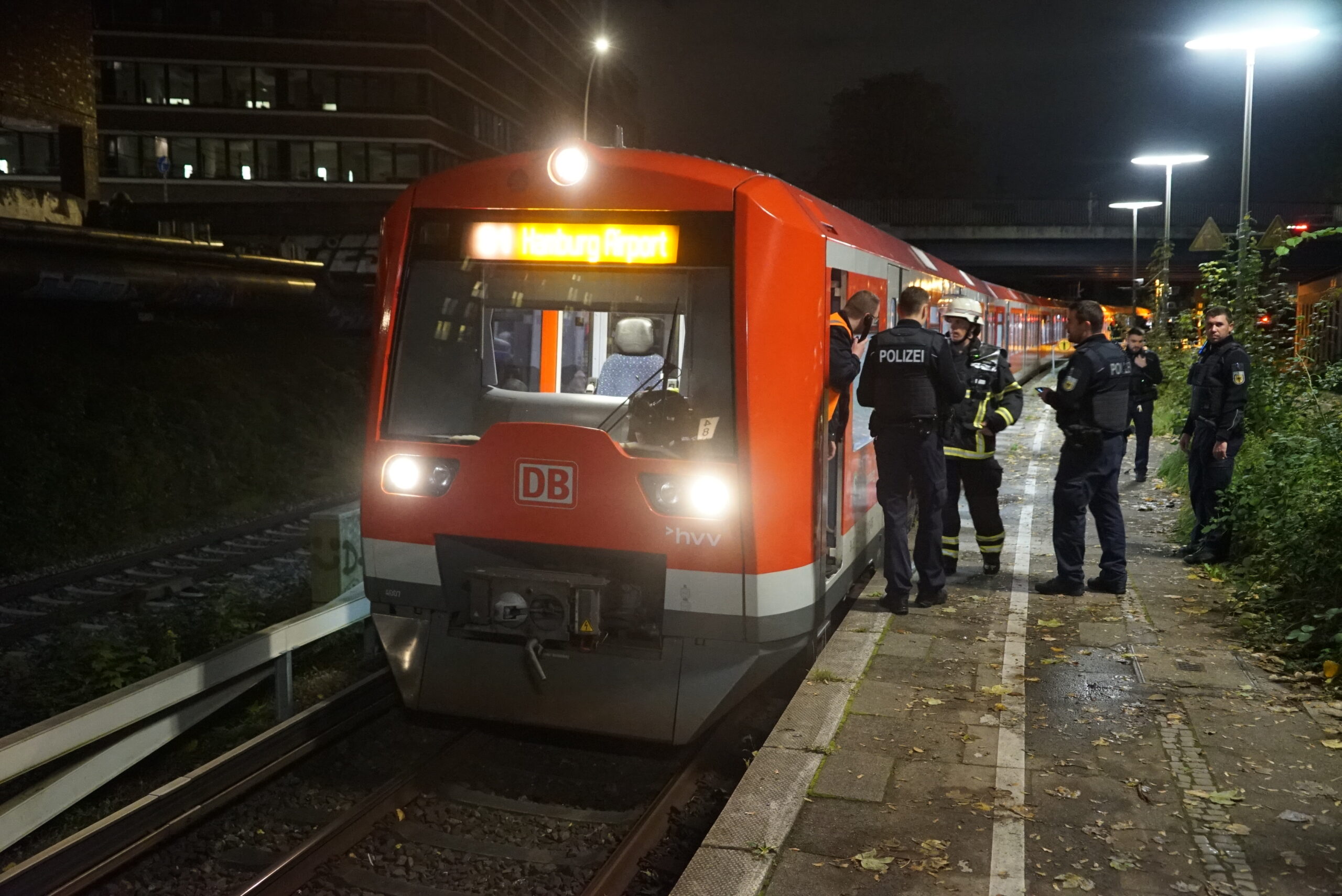 Die S-Bahn mit rund 350 Fahrgästen musste notbremsen.