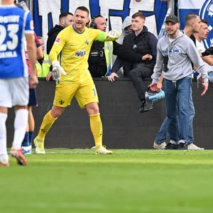 Darmstädter Fans klettern über die Bände