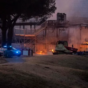 Der Marco Simone Golf & Country Club in Flammen