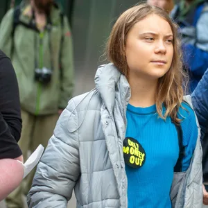 Greta Thunberg bei einer Protestaktion in London.