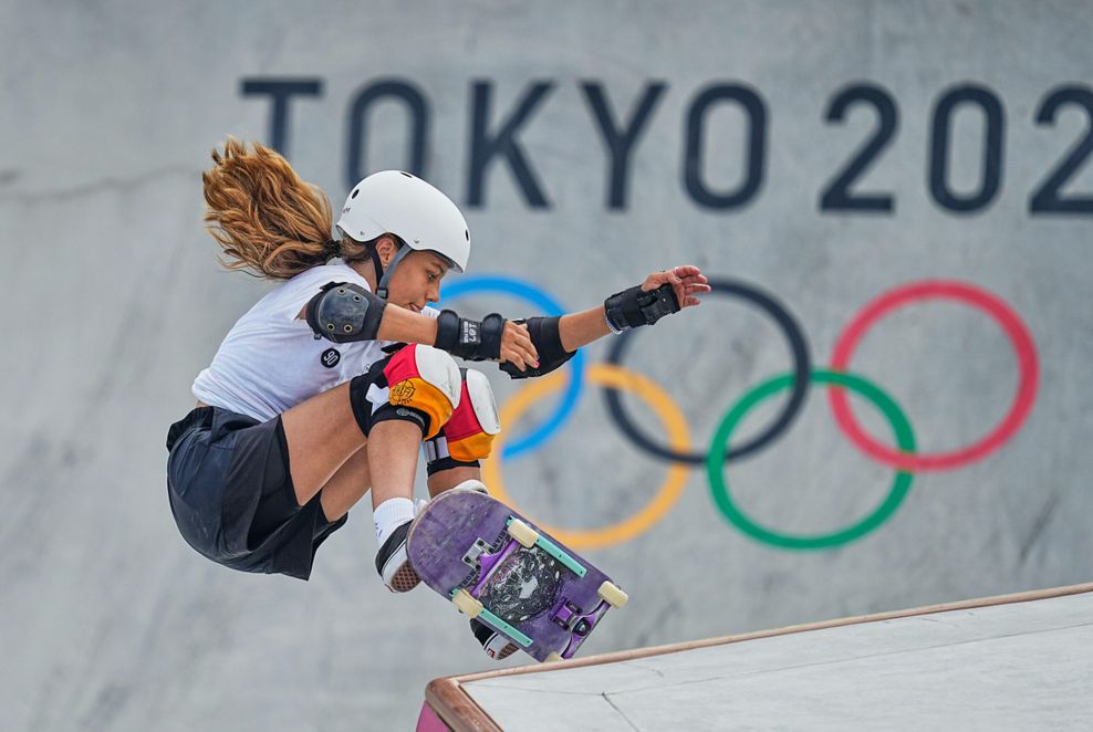 Lilly Stoephasius in Aktion bei den olympischen Spielen in Tokio.