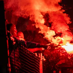 FC Bayern München Fans im Spiel gegen den FC Kopenhagen