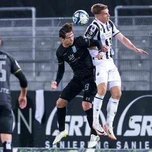 Max Brandt im Kopfballduell