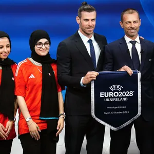 Gareth Bale und Aleksander Ceferin