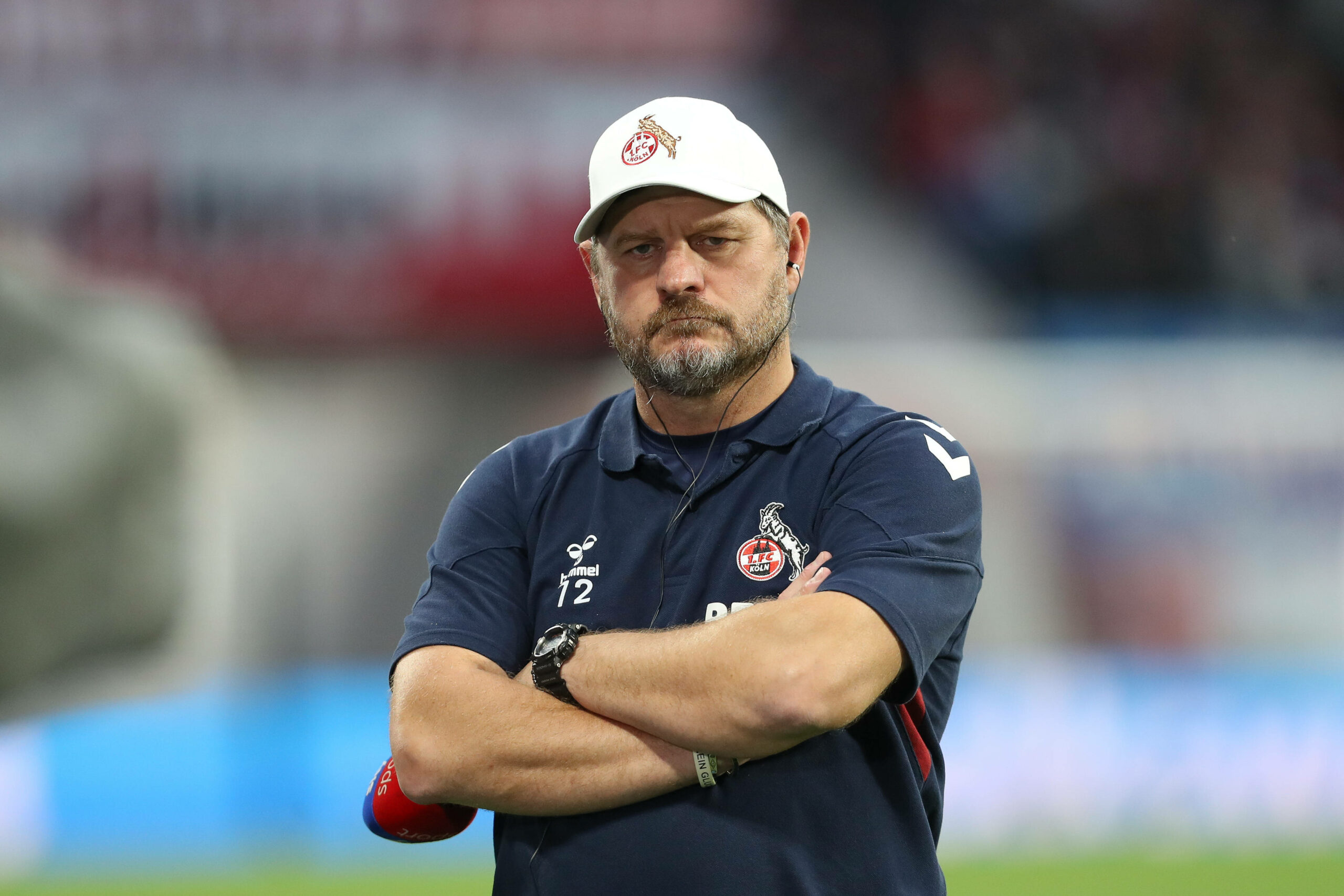 Steffen Baumgart, Trainer des 1. FC Köln, ist enttäuscht nach der Niederlage gegen RB Leipzig