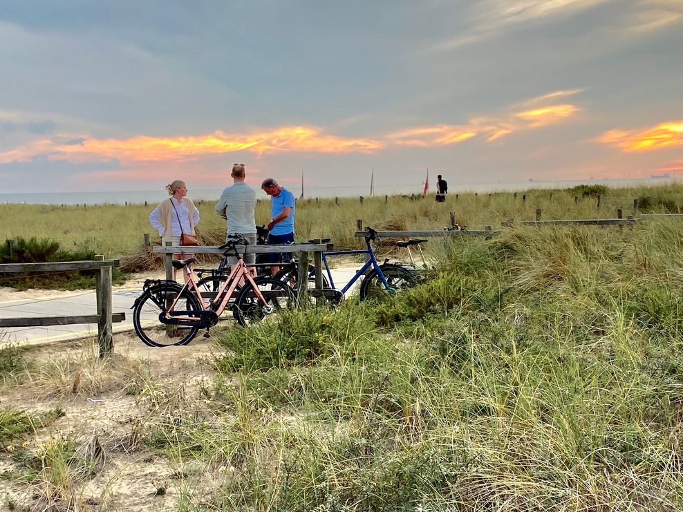 Radfahrer in Katwijk