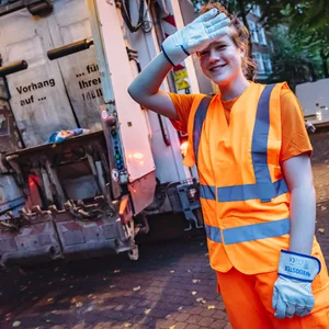 So ein Tag bei der Stadtreinigung ist anstrengend, aber macht glücklich.