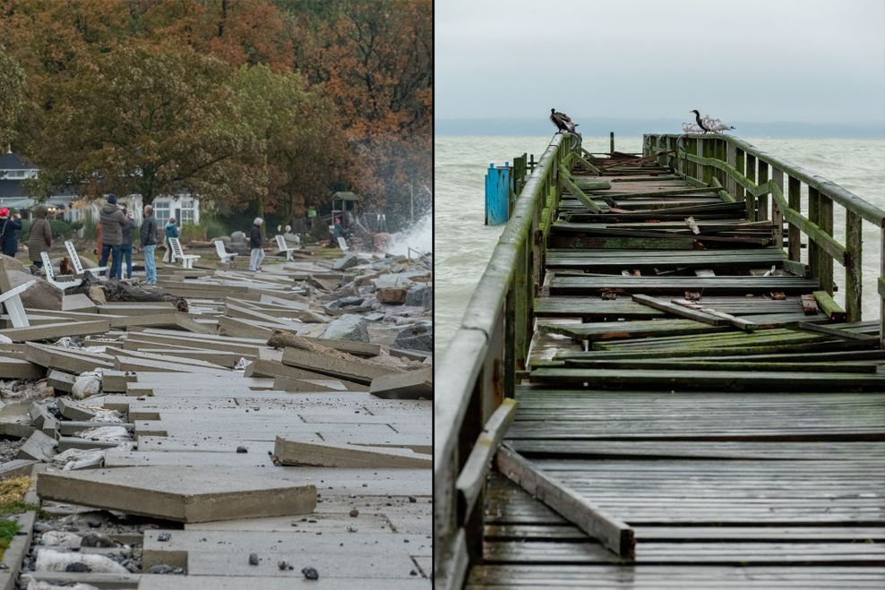 Die schwere Sturmflut hat auch in Sassnitz für große Schäden gesorgt.