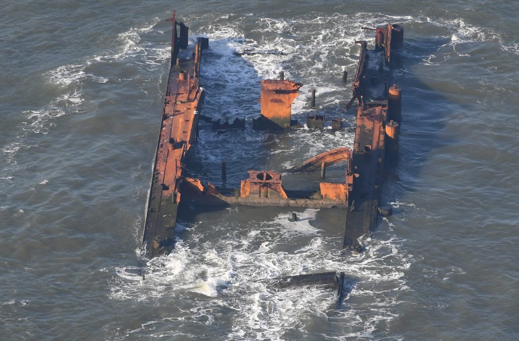 Das Wrack des Frachters „Pallas“