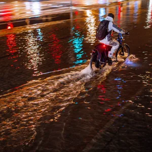 Land unter in Wismar am Freitagmorgen.