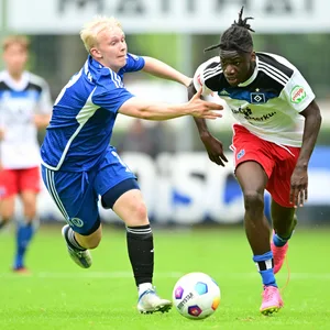 Wurde er rassistisch beleidigt? HSV-Talent Fabio Baldé (hier beim Testspiel der Profis im Sommer in Verden)