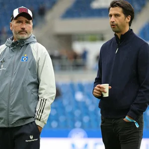 HSV-Trainer Tim Walter und Boss Jonas Boldt
