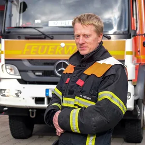 Harald Rieger (39), Feuerwehrmann an der Wache in Altona.