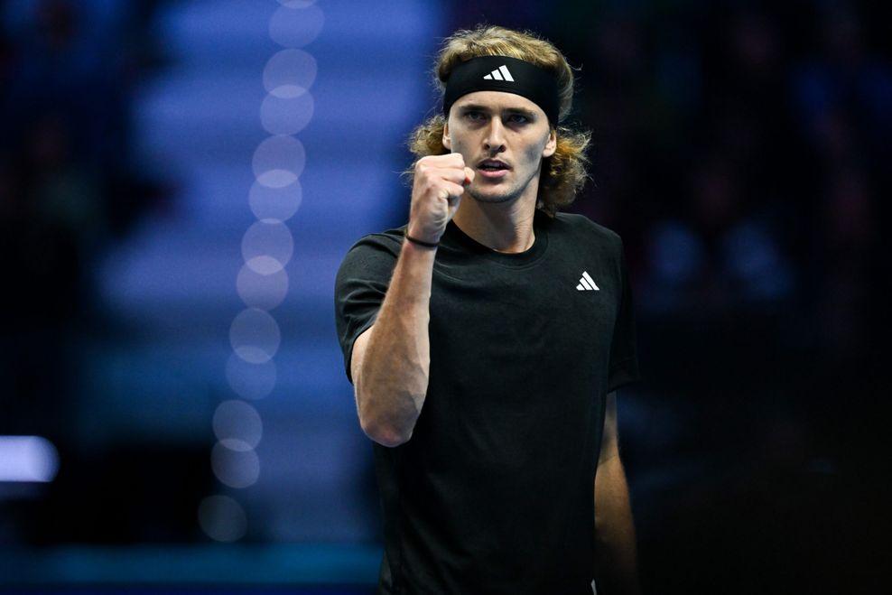 Alexander Zverev jubelt nach einem Punktgewinn